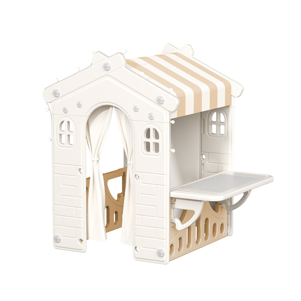 Kidkid Kids Plastic Playhouse for Indoor Outdoor Portable Game Cottag