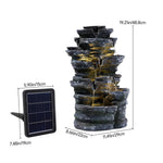 Solar-Powered Water Fountain Outdoor Garden Decor, AI1501 (Ver.2)