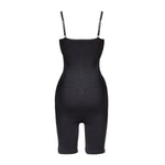 L-size Black Female Tummy Control Seamless Boyshorts Sculpting Shapewear Bodysuit Top, WO0235