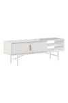 White Striped Wooden TV Stand, ZH1607