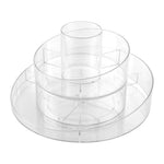 Livingandhome Circular Chic Transparent Makeup Storage Carousel with Brush Holder for Desktop, SC1315