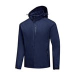 M-size Dark Blue Waterproof Softshell Jacket with Hood, WO0513 (Ver.2)