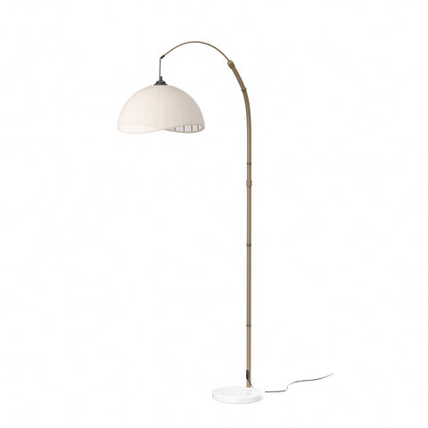 E27 1-Light Fabric Lampshade Floor Lamp with Foot Switch, FI1199 (Ver.2)