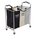 3-Section Laundry Basket Cart with Metal Frame, WZ0287 (Ver.2)