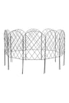 Livingandhome 10Pcs Arched Top Iron Garden Fence, WF0191