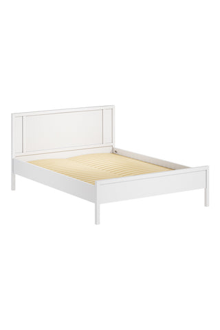 White Striped Dual Row Wooden Bed Frame, ZH1611ZH1612ZH1613