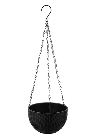 3Pcs Decorative Hanging Round Plastic Plant Pot Set with Drainage Holes and Chains, YZ0013 (Ver.2)