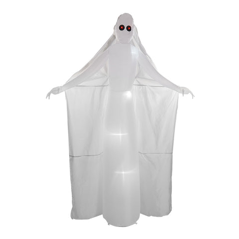 Livingandhome Tall Ghost Bribe with Red Eyes Inflatable for Halloween, SW0737