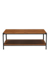 H&O Direct 2-Tier Walnut Finish Coffee Table, XY0381