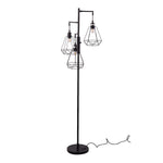 Black Modern Industrial Style 3-head Floor Lamp with Irregular Shade, FI1096 (Ver.2)