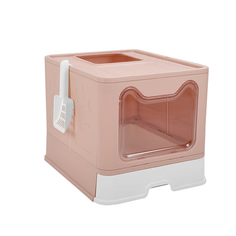 Top Exit Plastic Folding Cat Litter Box, WM0114