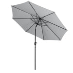 3m Garden Parasol Outdoor Umbrella Canopy Patio Tilt Crank Sunshade with Base, LG0445LG0807