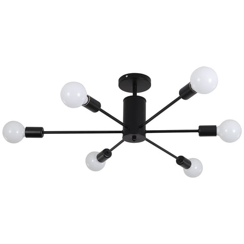 Industrial Style 6-Light Ceiling Light, FI0396