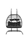 Garden Sanctuary Outdoor Hanging 2-Seater Egg Chair, WB0062