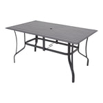 Garden Metal Slatted Coffee Table with Four Foldable Chairs,LG1382LG0542