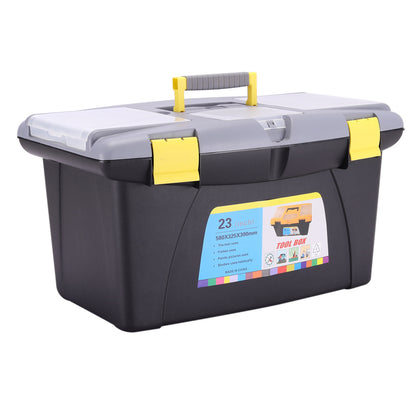 Plastic Tool Storage Box Organizer Lockable Case Removable Tray, SJ0019