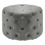 Round Velvet Buttoned Footstool, XY0209