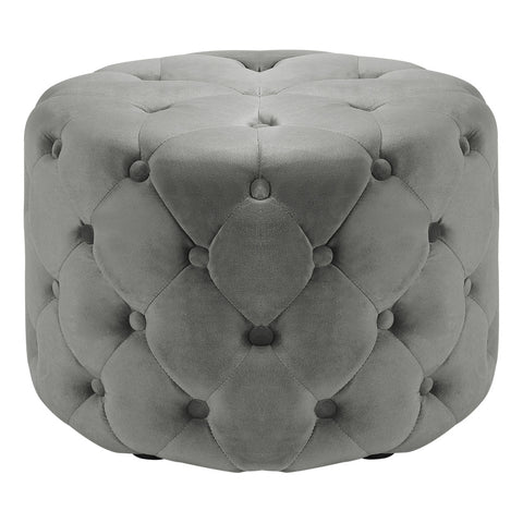 Round Velvet Buttoned Footstool, XY0209