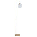 Livingandhome Contemporary Arc Arm Floor Lamp, FI0590