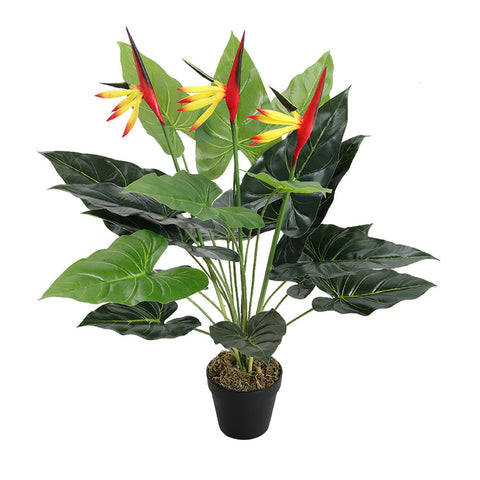 Livingandhome 75cm Artificial Potted Bird of Paradise Palm Tree, PM1206