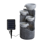 Garden Sanctuary Outdoor Solar-Powered Water Fountain Rockery Decor, AI1336