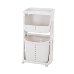 Livingandhome 3-Tier Storage Rack Laundry Basket with Wheels, WM0222