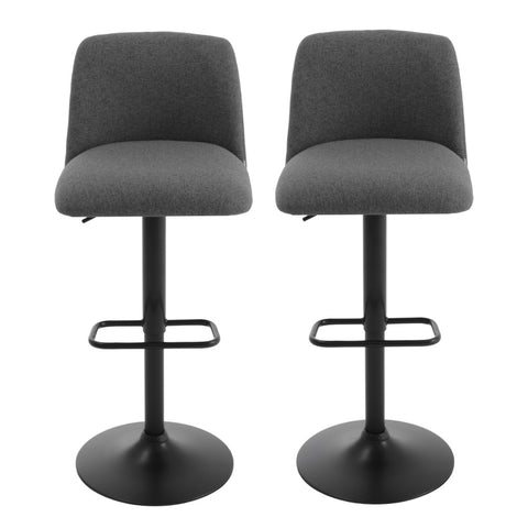 Livingandhome 2 Set Swivel Counter Bar Stools with High Backrest, FA0308