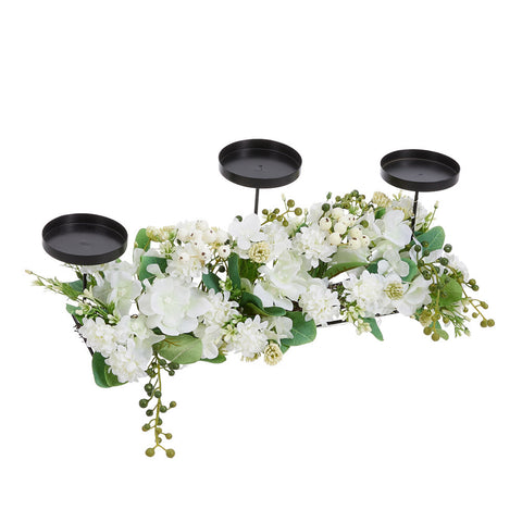 Artiificial Floral Arrangement Wedding Decor Candlesticks with Light, LY0092