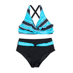 Women Two Piece V-Neckline Bikini Swimsuit, WO0037