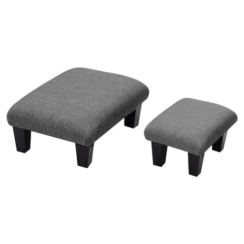 Linen Rectangular Ottoman Footstool, ZH0217