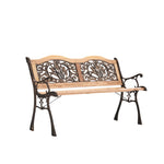 Outdoor Garden Metal Wood Bench, AI0407