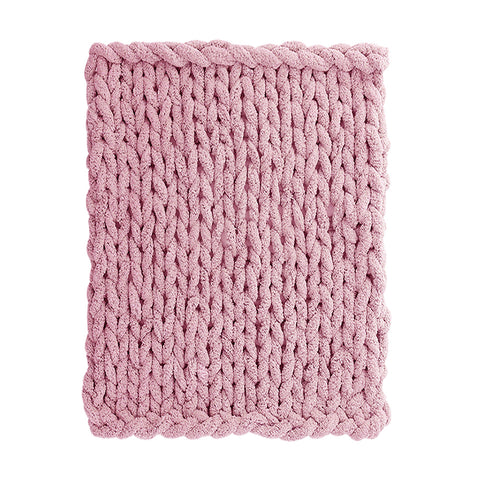 Stretchable Chunky Knit Handwoven Chenille Throw Blanket, SC0378 (Ver.2)