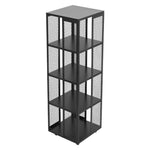 Black Steel 4-Tier Bookcase Storage Rack, DM0910 (Ver.2)