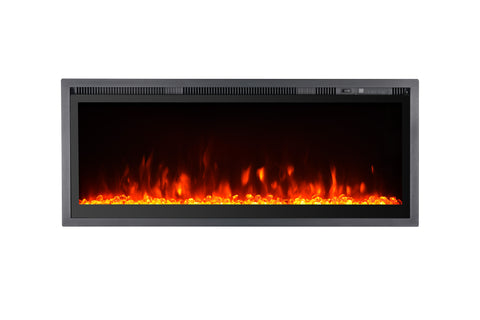 42 Inch Electrical Fireplace with Remote, 12 Vibrant Flame Colours, Adjustable Heating Modes, and Safety Features, PM1659（Ver.2)