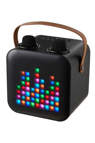 Portable Wireless bluetooth 5.0 RGB Light Karaoke Speaker With 2 Microphones, HY0014