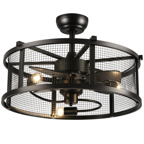 Metal Industrial Ceiling Fan Light, DM0604