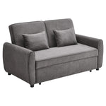 Livingandhome Grey Convertible Sofa Bed with 2 Pillows, JM2232