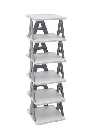 6-Tier Folding Plastic Shoe Rack, LY0144 (Ver. 2)