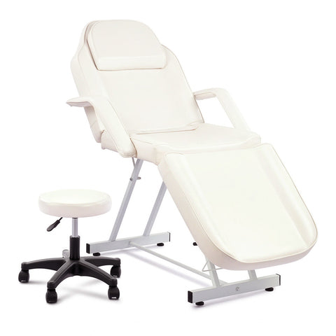 Adjustable Massage Table with Recliner Chair, Height-adjustable Stool - Ideal for Tattoo, Spa, and Salon, XY0442XY0443 (Ver.2)