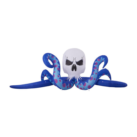 4Ft Halloween Skull Head Octopus Inflatable with Build-In LED, SW0871(Ver.2)