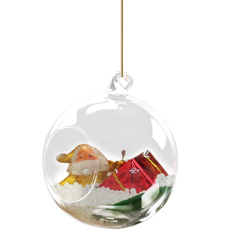 6 Pack Glass Ornament Balls for Christmas Tree Decor, HF0384