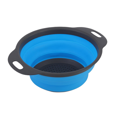 Livingandhome Collapsible Kitchen Silicone Colander Strainer Bowl, WZ0116