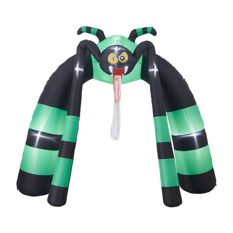 10ft Halloween Angry Spider Archway Inflatable with Build-In LED, SW0869