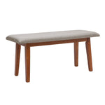 Livingandhome Mid Century Backless Linen Upholstered Dining Bench, ZH1350