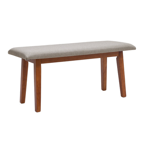 Livingandhome Mid Century Backless Linen Upholstered Dining Bench, ZH1350