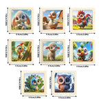 Wooden Toddler Cartoon Animals Cognitive Jigsaw Puzzle Set, SI0100(Ver.2)