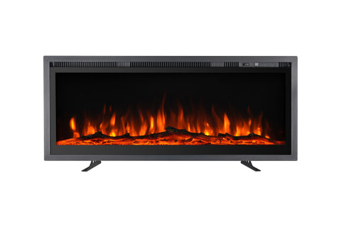 50 Inch Electrical Fireplace with Remote, 12 Vibrant Flame Colours, Adjustable Heating Modes, and Safety Features,  KA0012