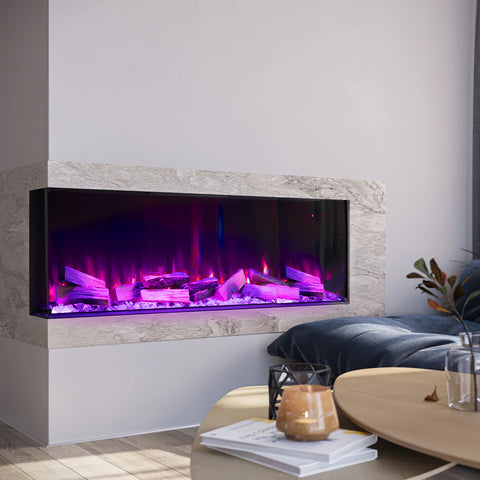 60inch 3-Sided Smart Electric Fireplace, PM1653(Ver.2)