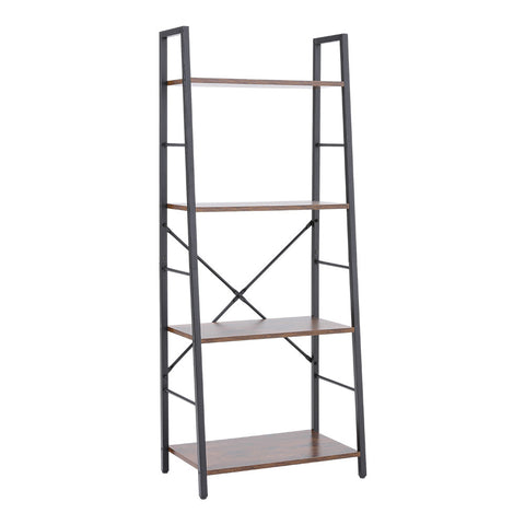 H&O Direct 4 Shelf Leaning Ladder Book Shelf, XY0234