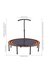 48in Bungee Cords Foldable Round Trampoline with Adjustable T-Handle Bar, DM0903